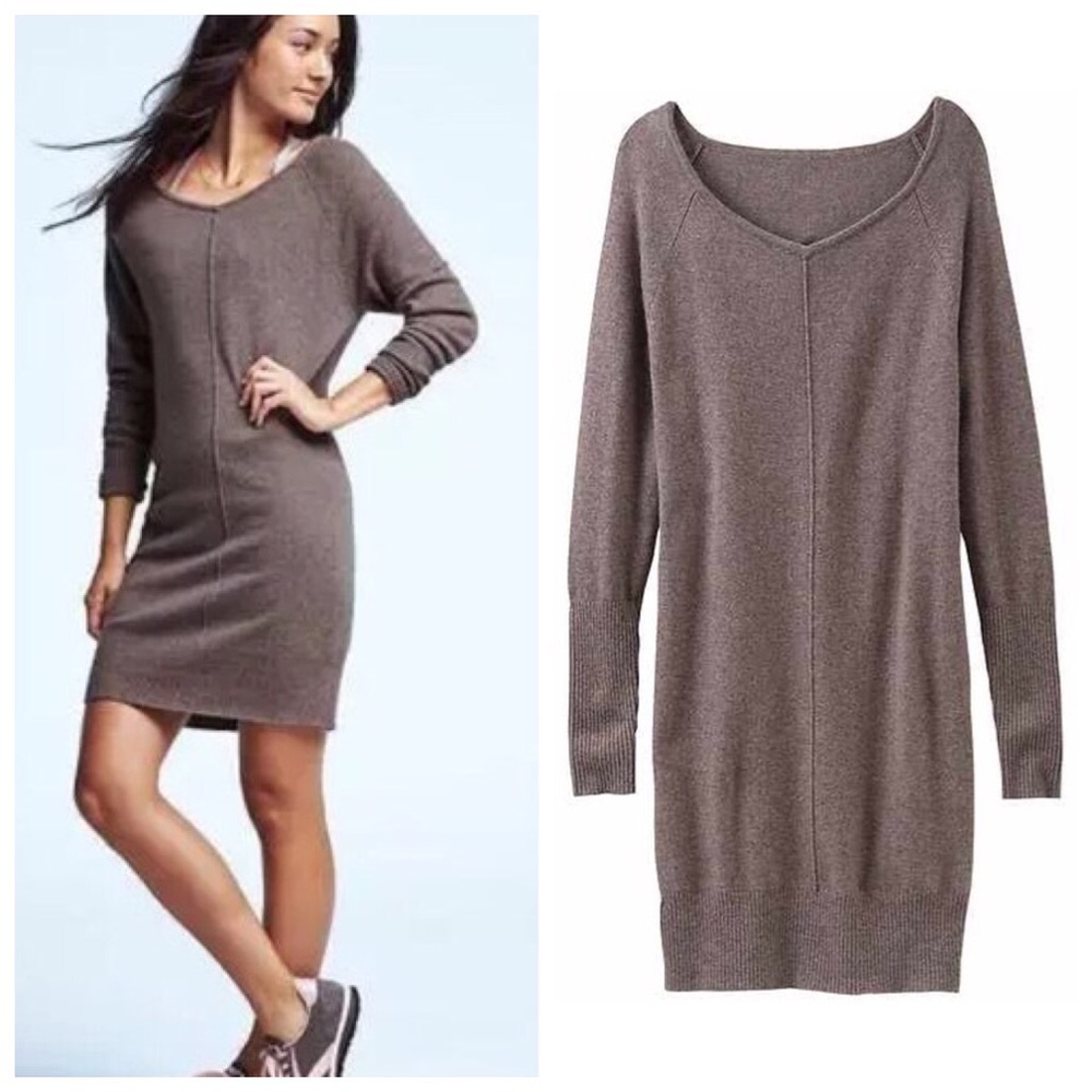 $248 Adi Mudra longsleeve CASHMERE tunic dress